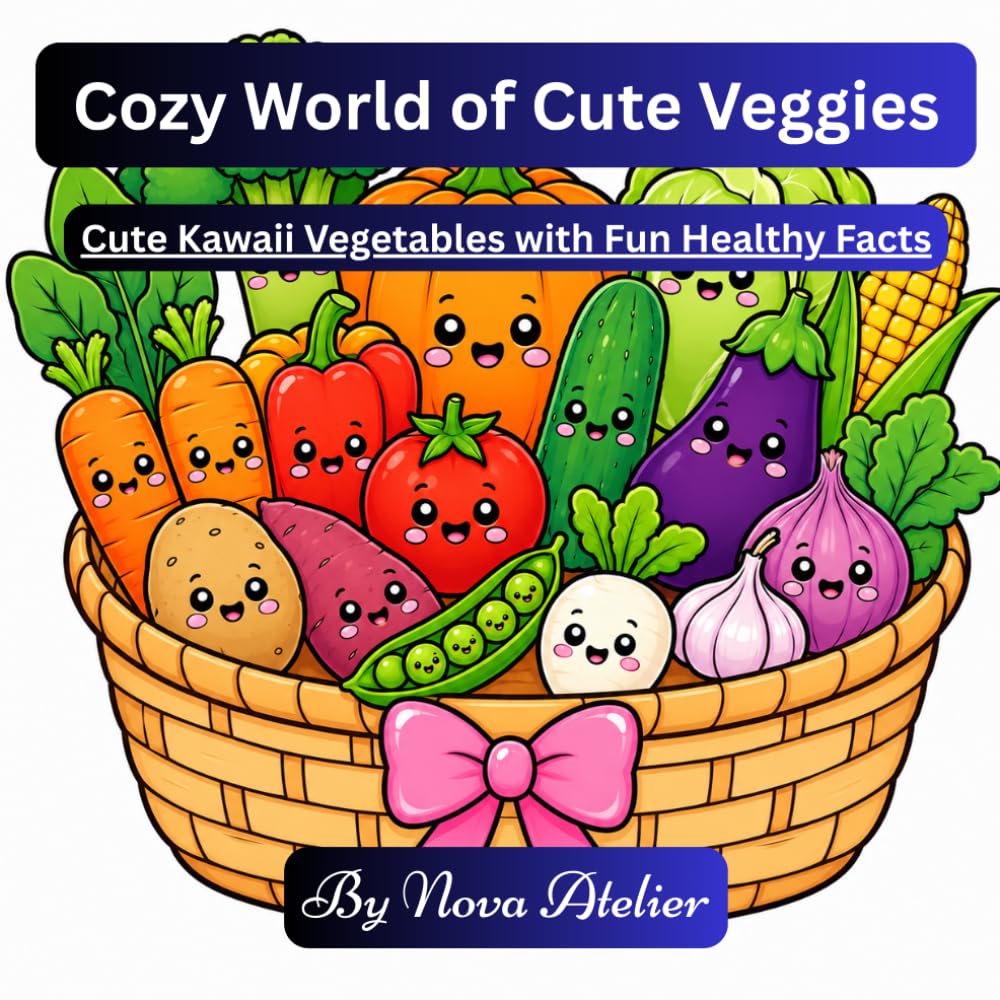 Cozy World of Cute Veggies: Cute Kawaii Vegetables with Fun Healthy Facts