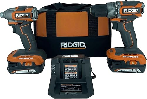 Miniatura 2 de RIDGID 18V sin escobillas subcompacto inalámbrico 12 pulgada martillo taladro y destornillador de impacto Combo Kit - R9781