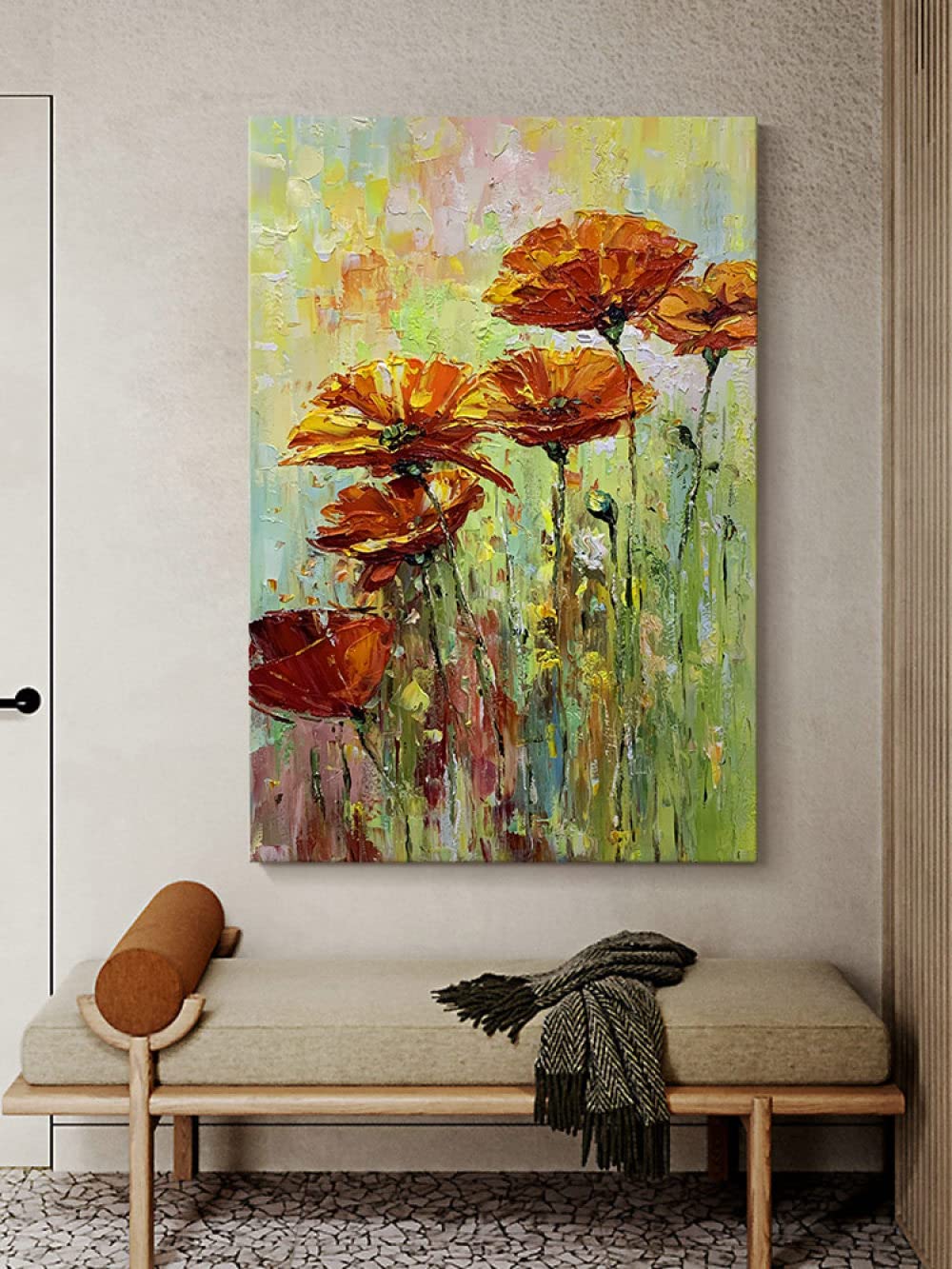 Moderno 100% dipinto a mano dipinti ad olio opere d'arte su tela wall art lussuoso astratto pastorale ristorante di lusso floreale floreale per soggiorno camera da letto decorazioni per la casa 3d c