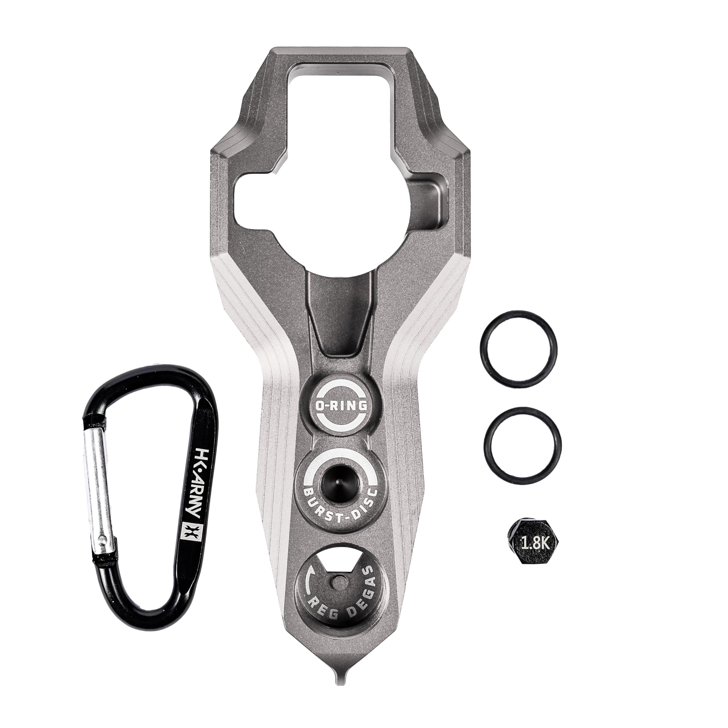 HK Army Tank Regulator Multi-Tool w/ORings, Burst Disc, Carabiner