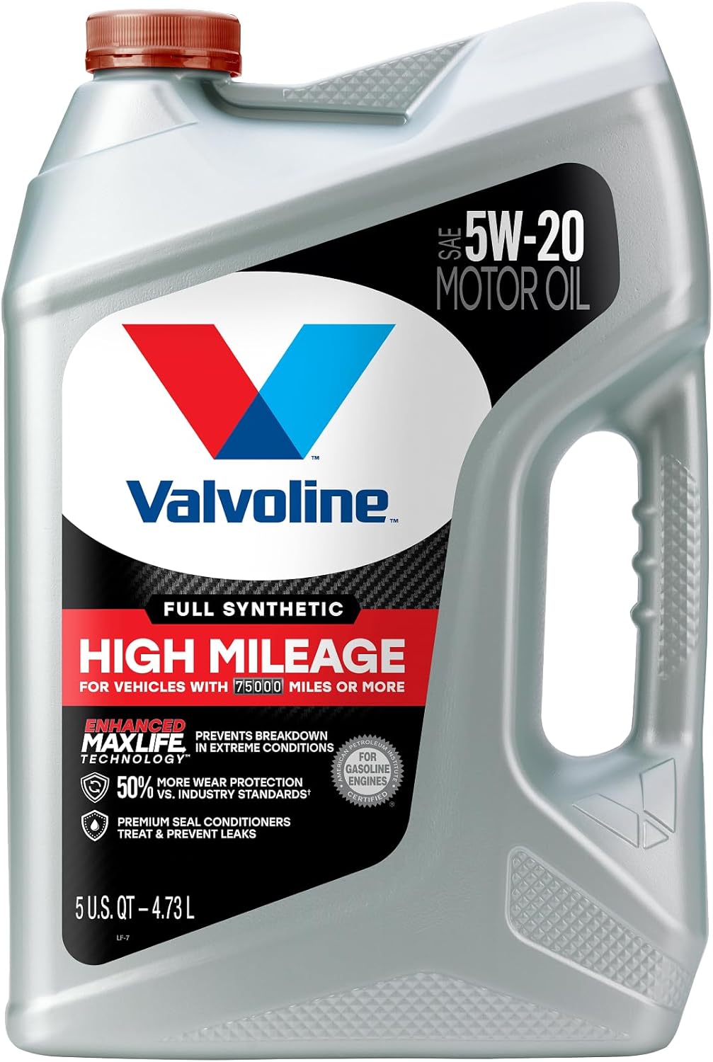 Valvoline Full Synthetic High Mileage with MaxLife Technology 5W-20 Motor Oil 5 Quart