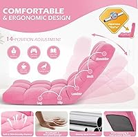 Vista 49 de Silla plegable para juegos de suelo de 14 posiciones, acolchada y ajustable, con algodón transpirable y terciopelo coral agradable a la piel