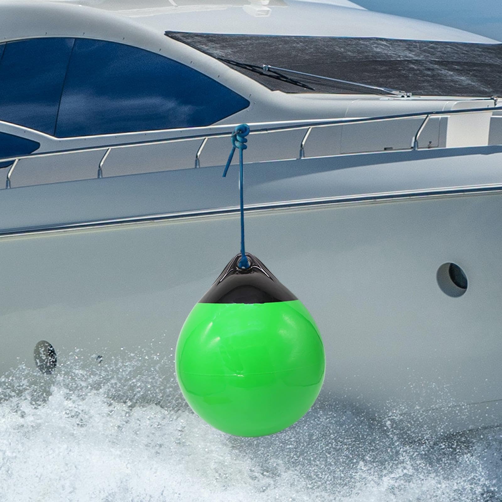 rockible Boya para Bote Inflable de PVC, Accesorio Multifuncional para Veleros y Barcos de Esquí con Orificio para Veleros, Boya de Anclaje de 30 X 35