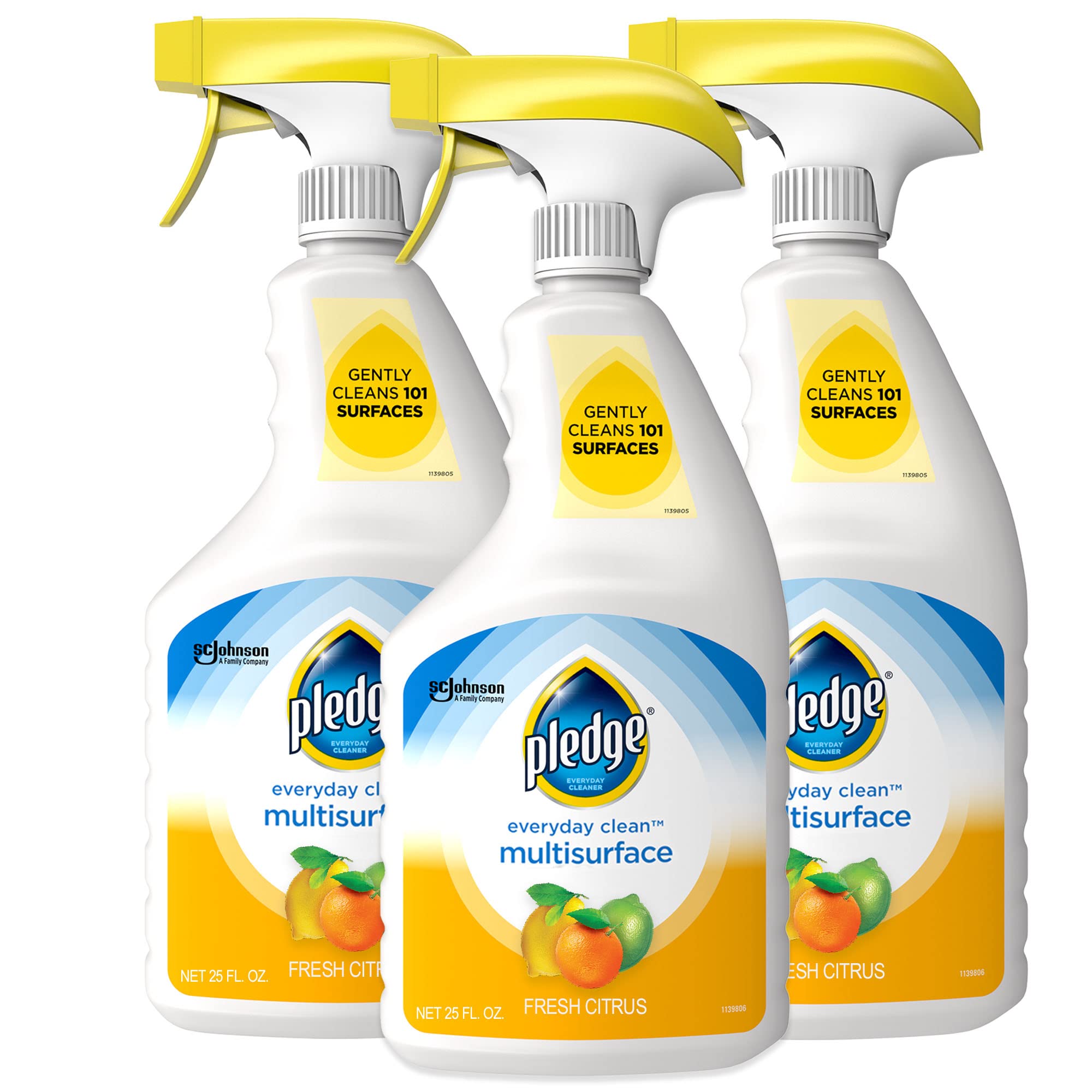 pH-Balanced Multisurface Cleaner Spray for Everyday Care, Fresh Citrus Scent, 25oz (Pack of 3)