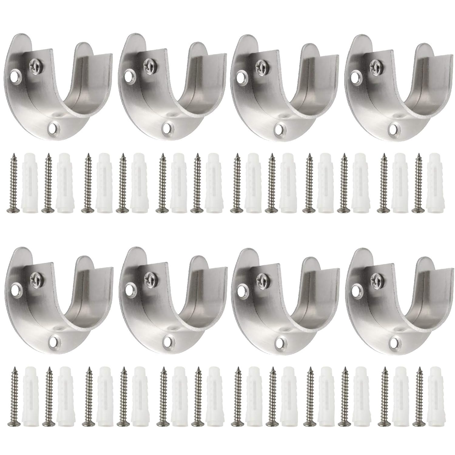 Creatyi Heavy Duty Closet Rod Brackets Closet Shower Rod Bracket Closet