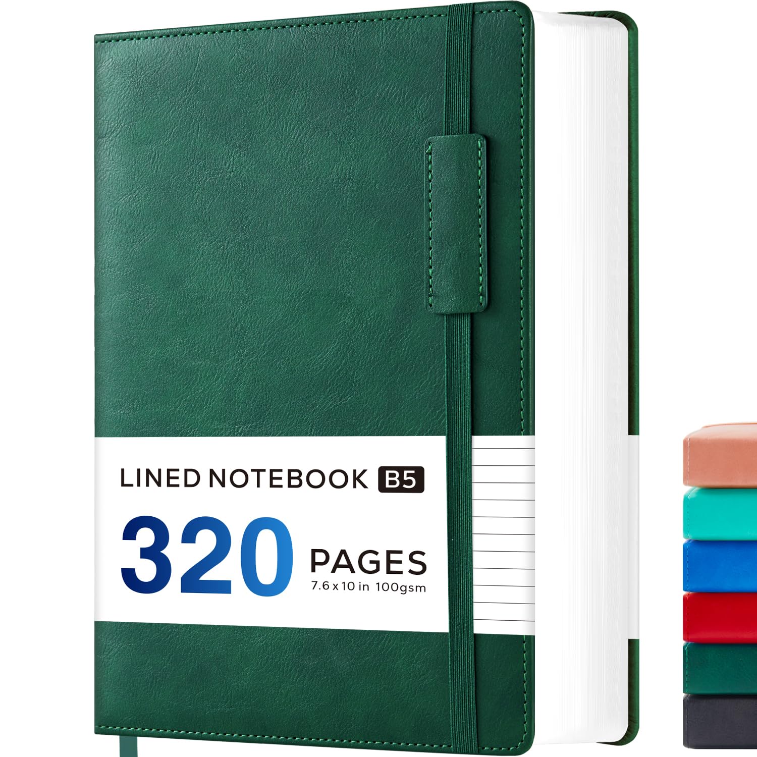NIRMIRO Leather Notebook Notepad, Large B5 Note pad Note Book Hardback with 320 Pages Premium Thick Paper, No bleed