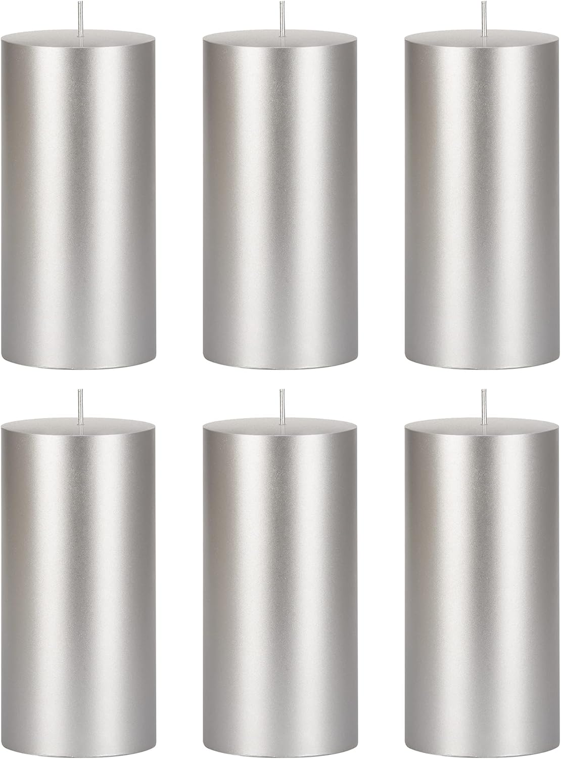 SRG 6 pcs Unscented Pink Round Pillar Candle, Hand Poured Premium Wax Candles 3 Inch x 6 Inch, Home Décor, Wedding Receptions, Baby Showers, Birthdays, Celebrations, Party Favors & More