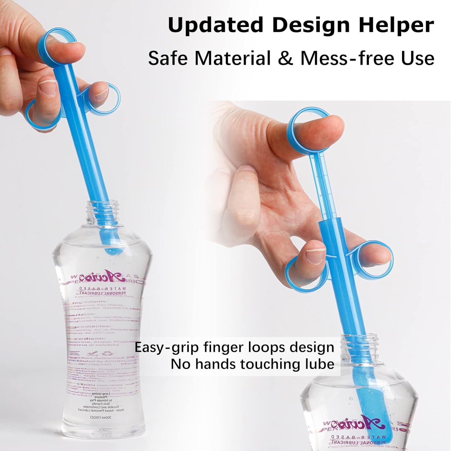 2 Pezzi Siringhe Tubo Lubrificante, Lubrificante Personale Applicatore Vaginale Sparatutto Siringa Aiuti Sanitari Strumenti Pacchetto Individuale, con Anello di trazione e Presa per Le Dita