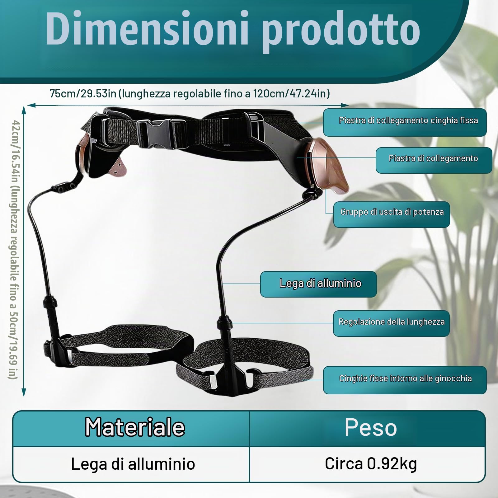 Assistenza Esoscheletrica Bionica per Camminare, Attrezzatura per L'allenamento Riabilitativo delle Gambe Deambulatore a 3 Livelli di Forza per L'assistenza Alla Mobilit, Lzquierda + Derecha