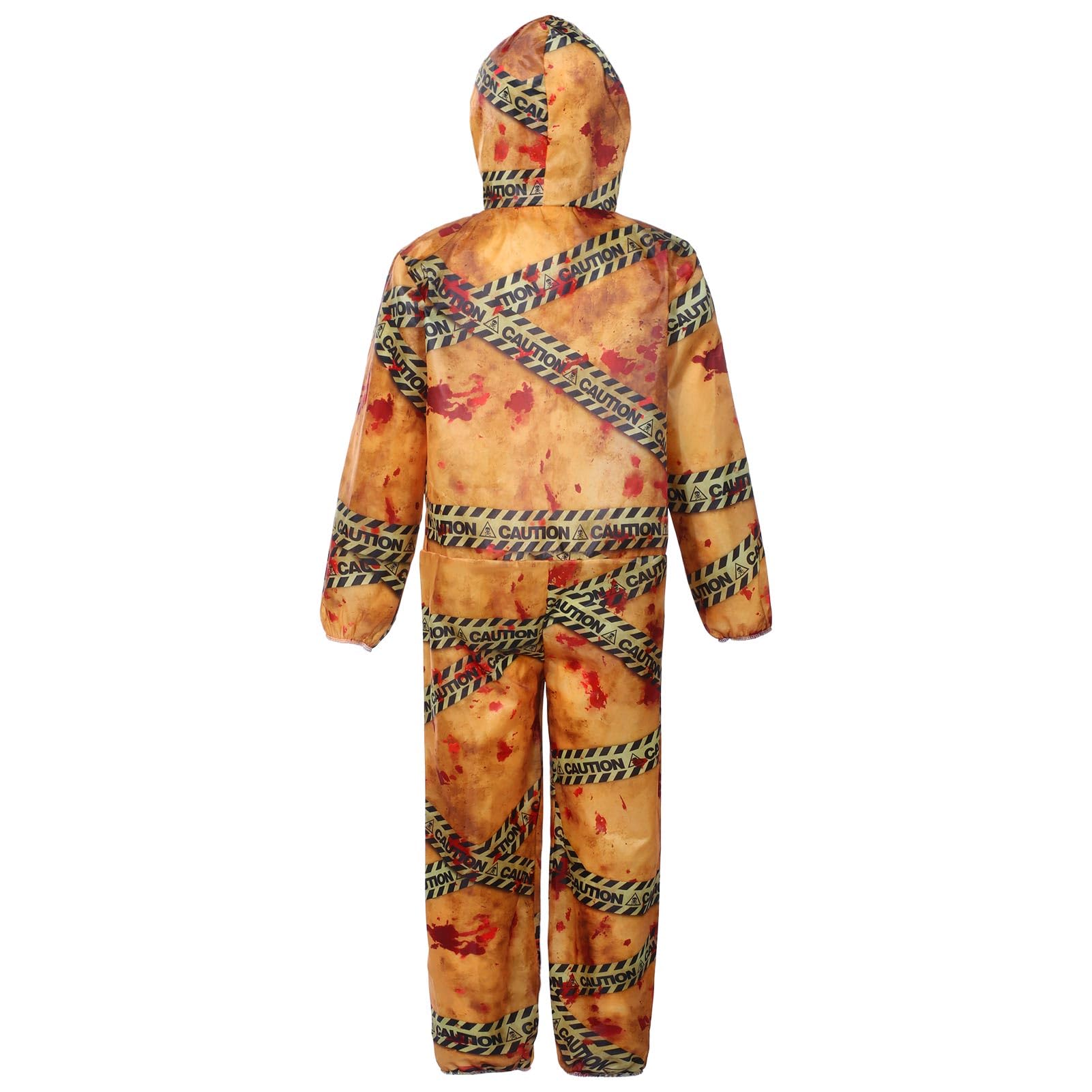 SERTAS Kids Biohazard Zombie Halloween Fancy Dress Costume,Children's Halloween Jumpsuits Child Halloween Biohazard Costume with Mask Gloves for Boys Girls - Image 2