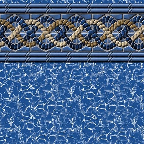 Smartline Revestimiento de repuesto rectangular de 16 pies por 32 pies, color dorado Mystri Fanta-Sea, estilo con cuentas, parte inferior plana de 4