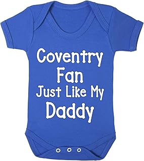 All About The Print Baby,Clothing,Baby Boys 0-24m,Bodysuits & One-Pieces,Bodysuits Coventry Just Like Daddy Football Fan Baby Grow Vest Boy Girl Gift Romper Newborn Shower
