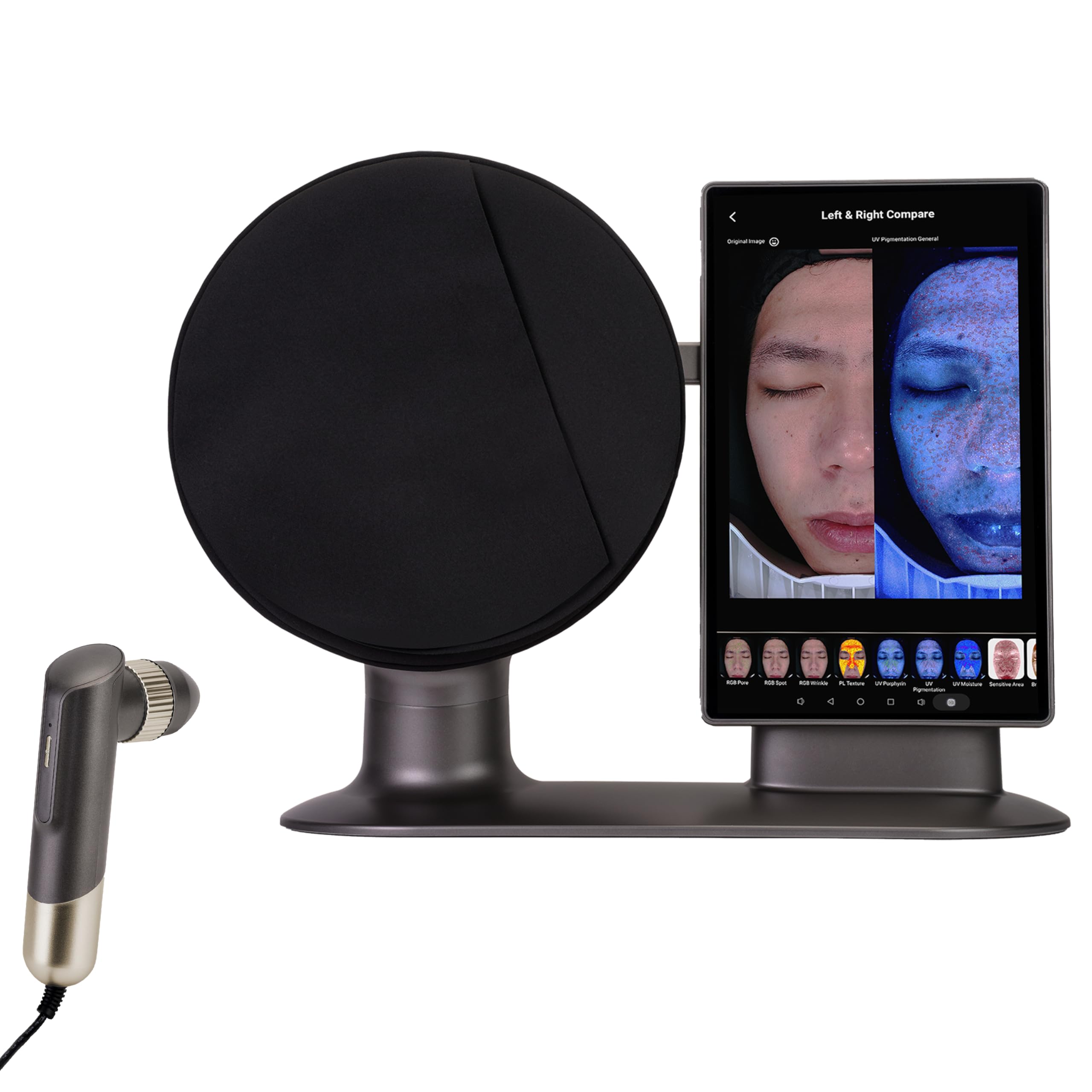 Elitzia Rilevatore di analizzatore della pelle 15,6 pollici HD AI Smart Facial Skin Analisi Macchina 10 Spettro 20 Megapixel