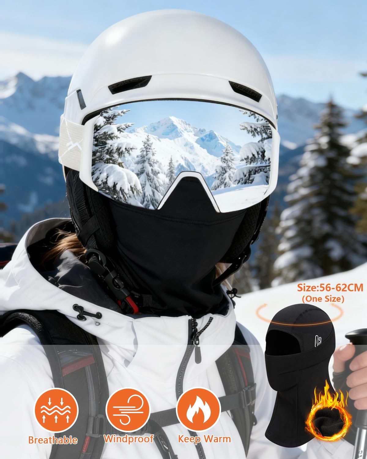 VCOROS Magnetic Ski Goggles with Quick Change Lens, OTG Design, Anti-Fog snow goggles, Helmet Compatible Snowboard Goggles - Image 2