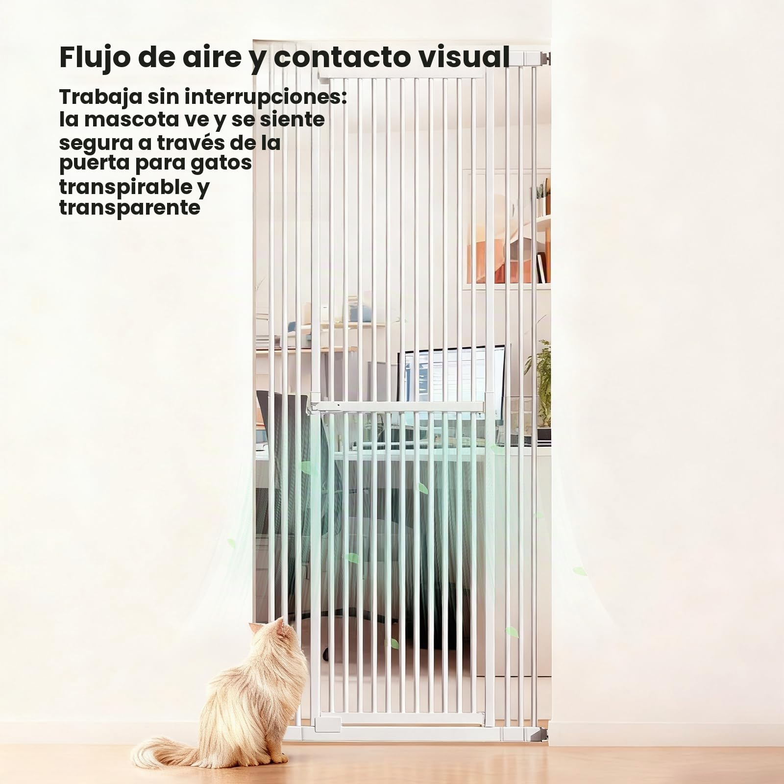 Gardner Pet Puerta Extra Alta para Gatos y Perros,Altura:130-220cm-Blanco