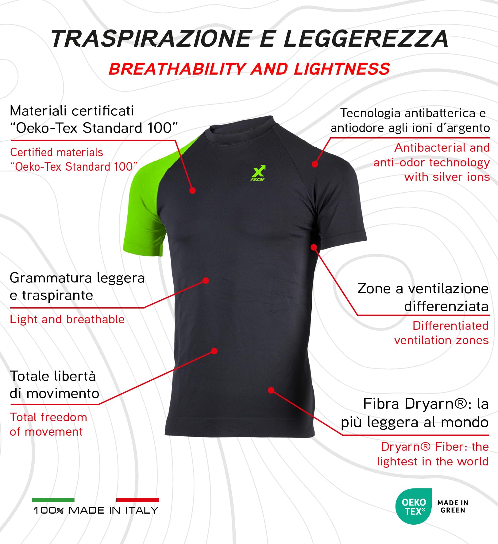 Camiseta Power 01 de manga corta negra S/M, camiseta técnica 4 estaciones, ligera y transpirable, para correr, senderismo y gimnasio