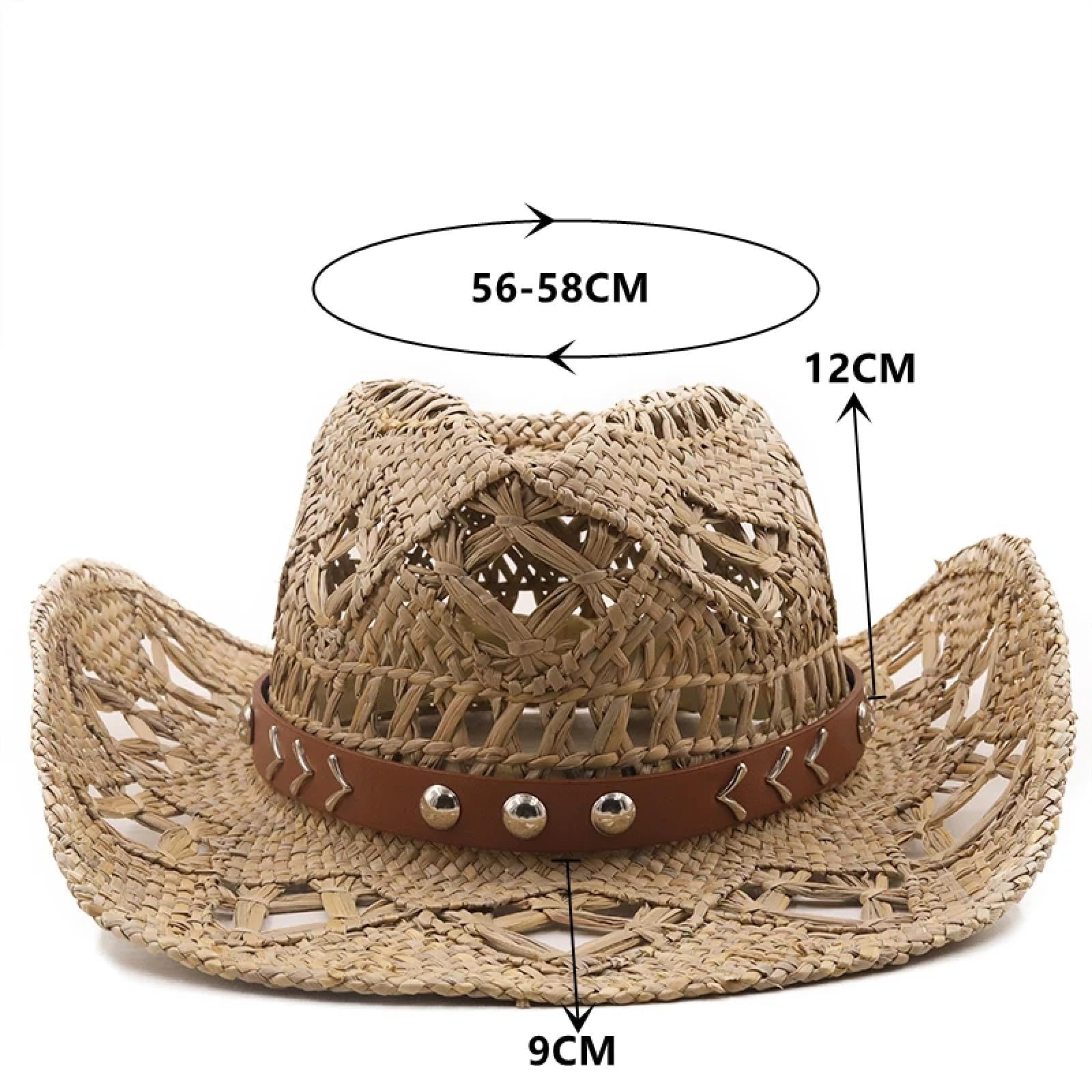Sonnenhut Strohhut Hut Cowboyhut Strohhut Damen Hüte Handgemachte Sonnenhut Für Männer Cowgirl Dekoration Casual Beach Cap