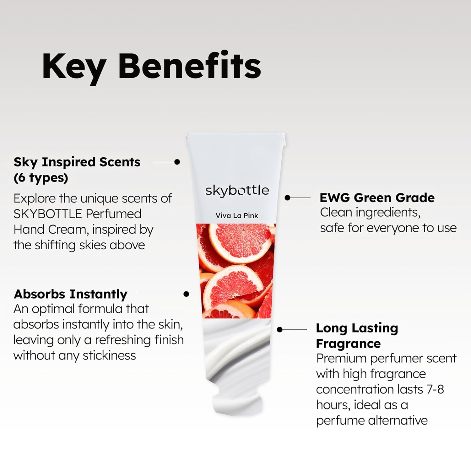 skybottle Hand Cream, Nourishes Very Dry Hands, Korean Hand Lotion, Hand Care for Women & Men, Perfumed with Grapefruit Citrus Fruity Scent with Shea Butter, 1.7 Fl. Oz - Image 4