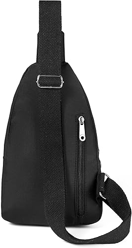 Miniatura 4 de Bolso bandolera pequeño Mochila para mujer, bolsa cruzada para el pecho, riñonera para senderismo al aire libre Correr - Negro