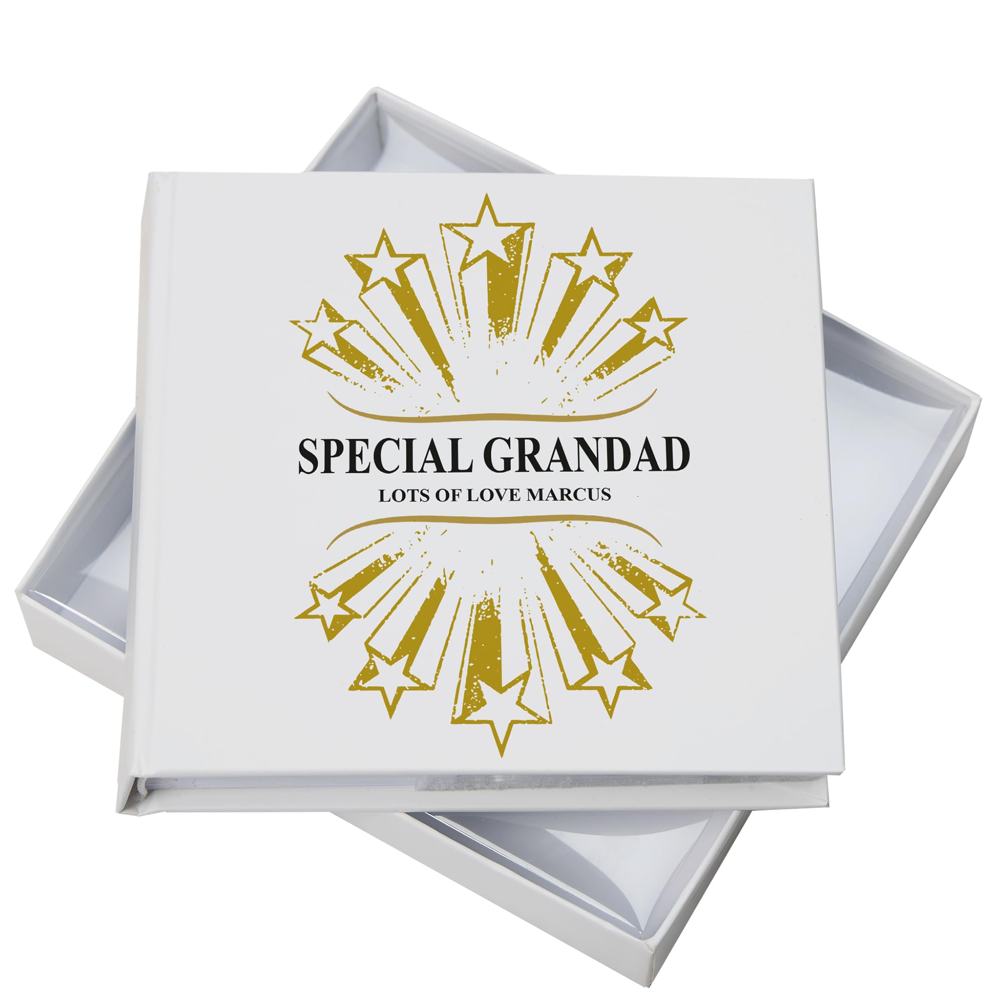 Ukgiftstoreonline White Personalised Special Grandad Photo Album