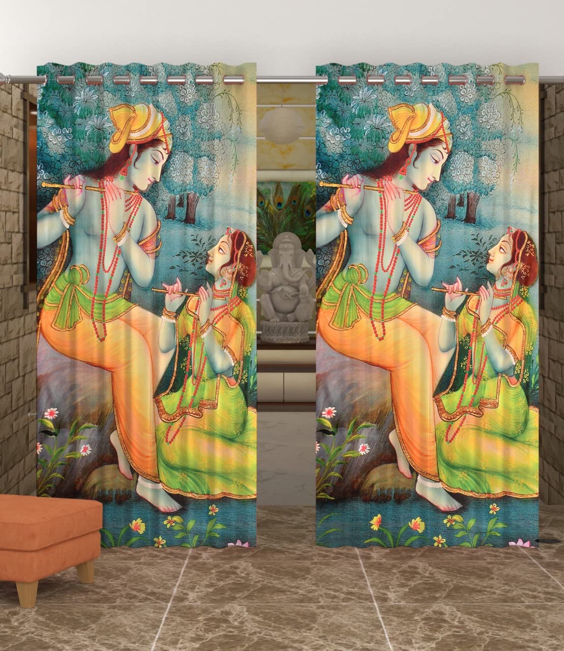 God Curtains - Digital Printed Mandir Drapes -5
