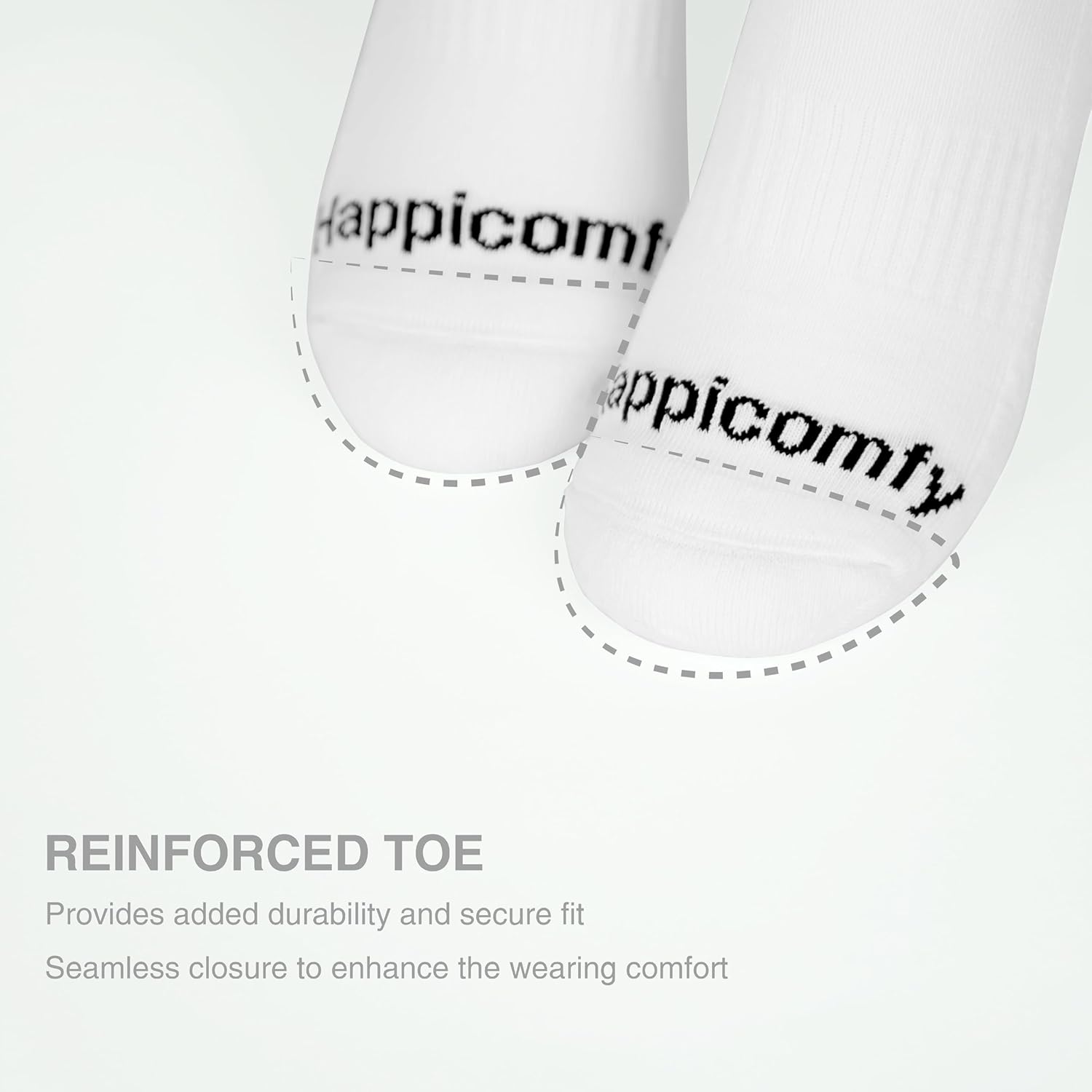 Men's Cotton Socks, Athletic Thin Cushioned, Above Ankle Fit with Arch Support and Stretchy Binding Tube, 6-Pairs - Image 4