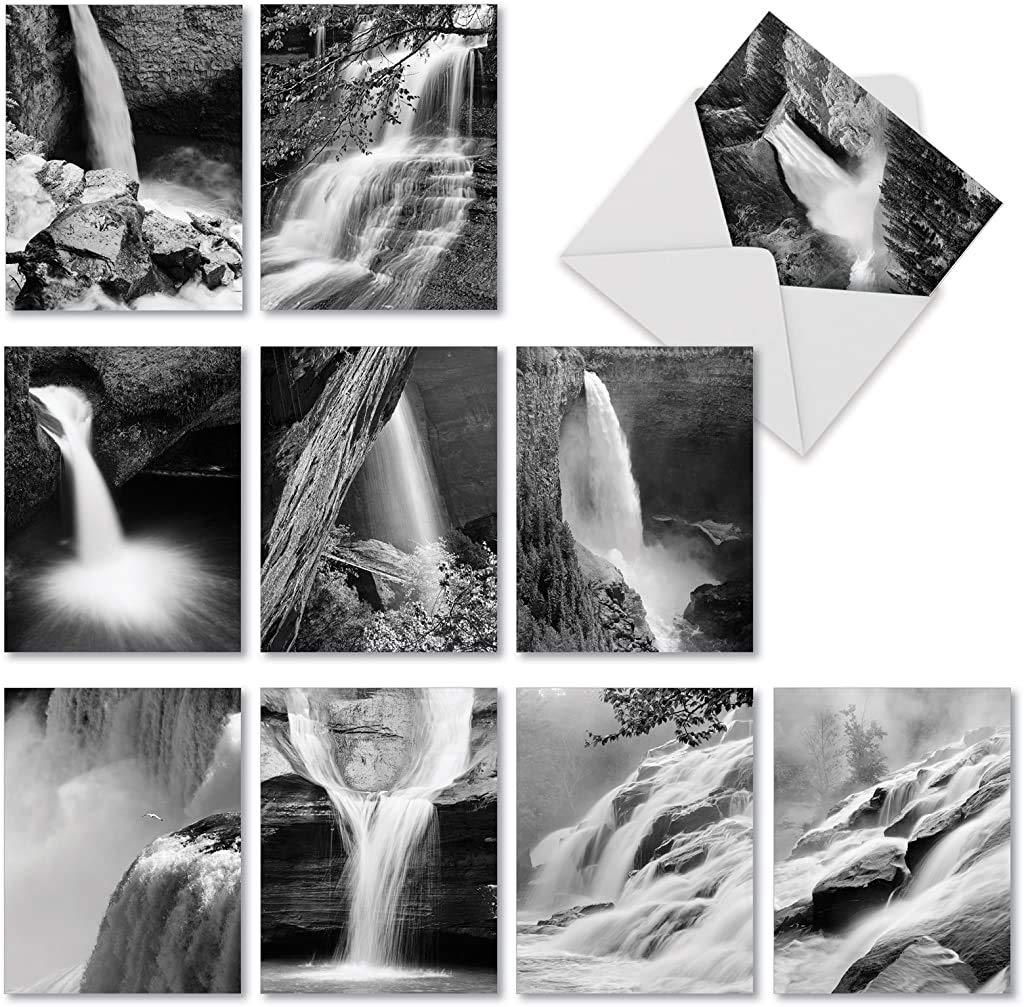 Best Card Co 10 Mini Boxed Notecards Waterfall Photography M3312