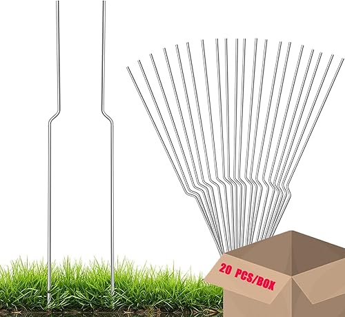 Estacas de metal para letreros de patio, alambre de estacas de 18 pulgadas de alto, alambre grueso de calibre 9, galvanizado y resistente al óxido,