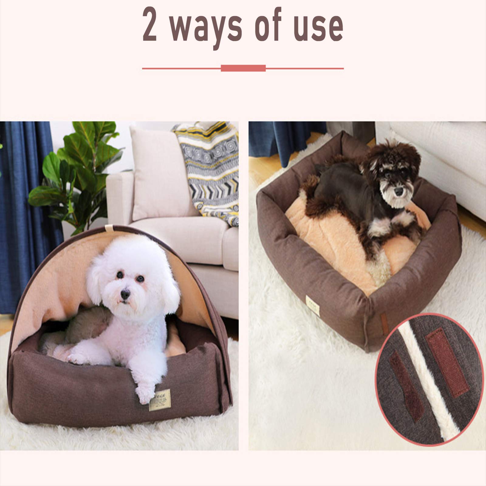 Extra Großes Hundebett Mit Dach – Orthopädisches Haustierhaus Für Große Hunde Wie Labrador, Waschbar & Kuschelig