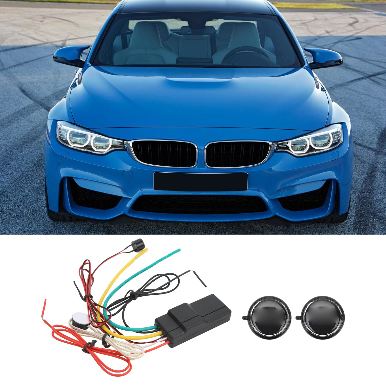 Sistema de Alarma de Entrada sin Llave con Bloqueo de Motor Inalámbrico Inmovilizador de Coche de 2,4 GHZ para Vehículo de 12V