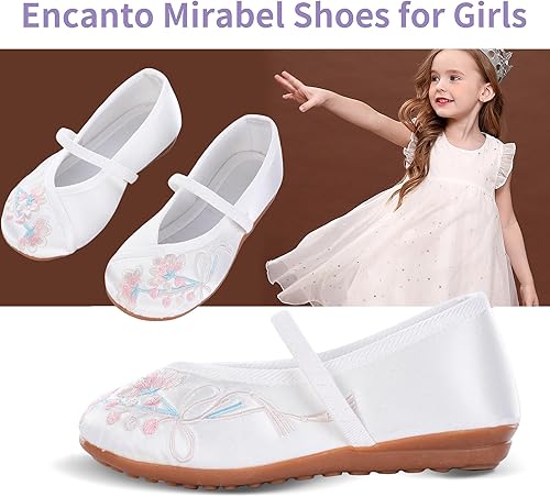 Miniatura 10 de BESSIVIC Encanto Mirabel - Zapatos planos para niñas disfraz de Mary Jane Ballet Cosplay