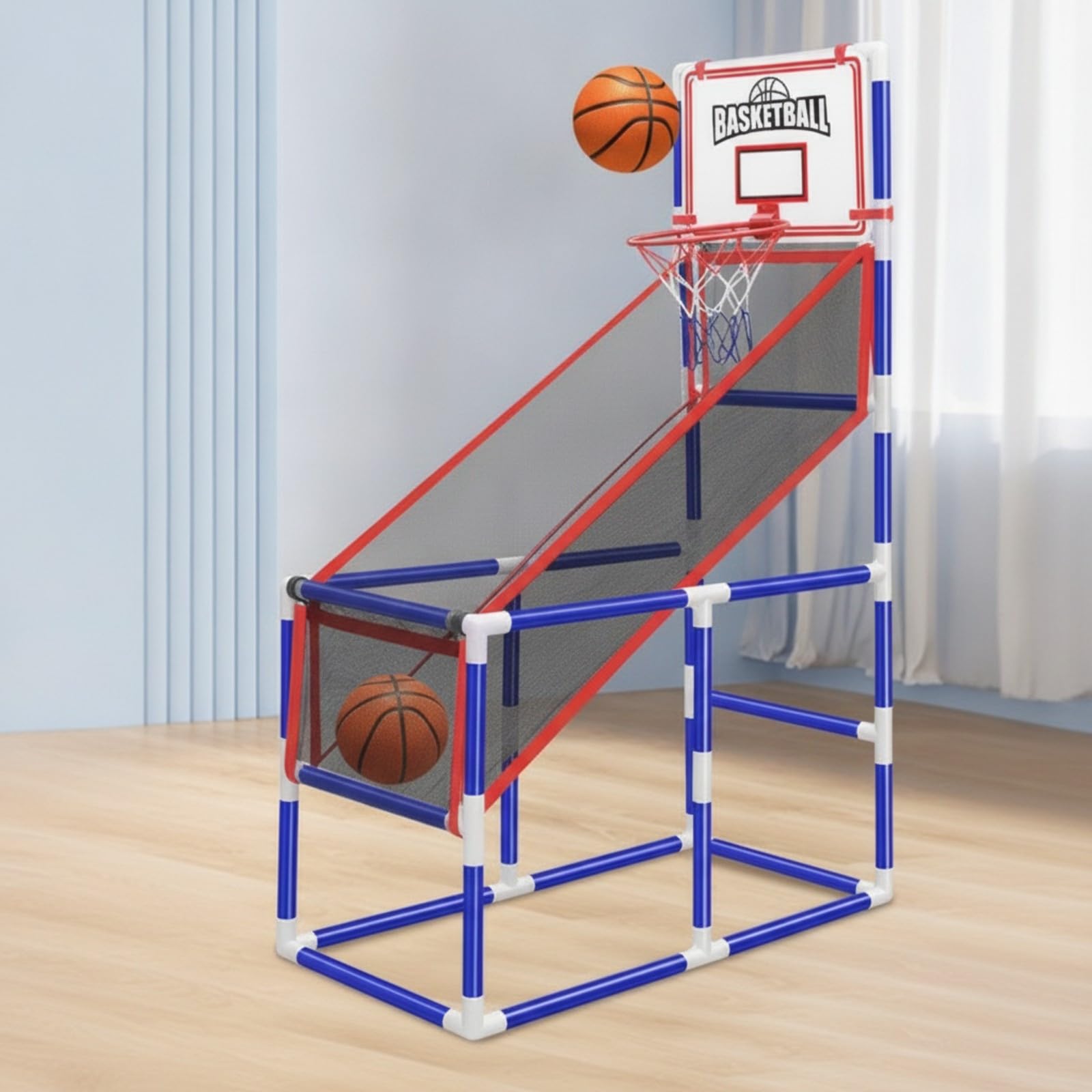 predolo Macchina per Lanci da Basket Compatto | da Basket con Rete di Raccolta, Portatile, per Casa, Pratica domestica, Famiglie, Bambini