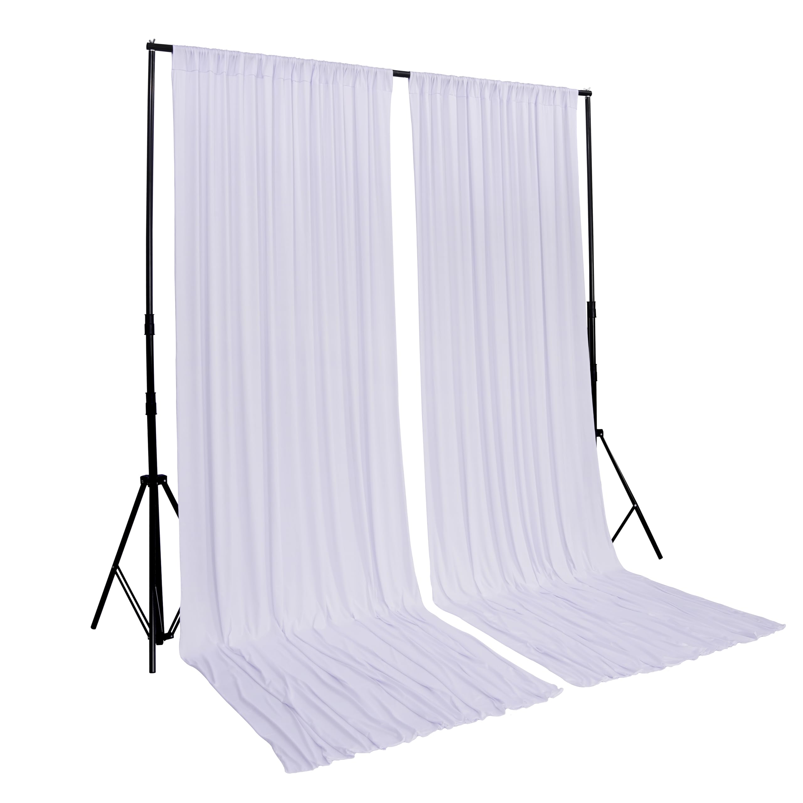 SweetEasy 2packs 5.5x10ft Spandex Photography Backdrop Drapes Curtains Wedding Backdrop, Baby Shower Birthday Home Party Event Festival Restaurant