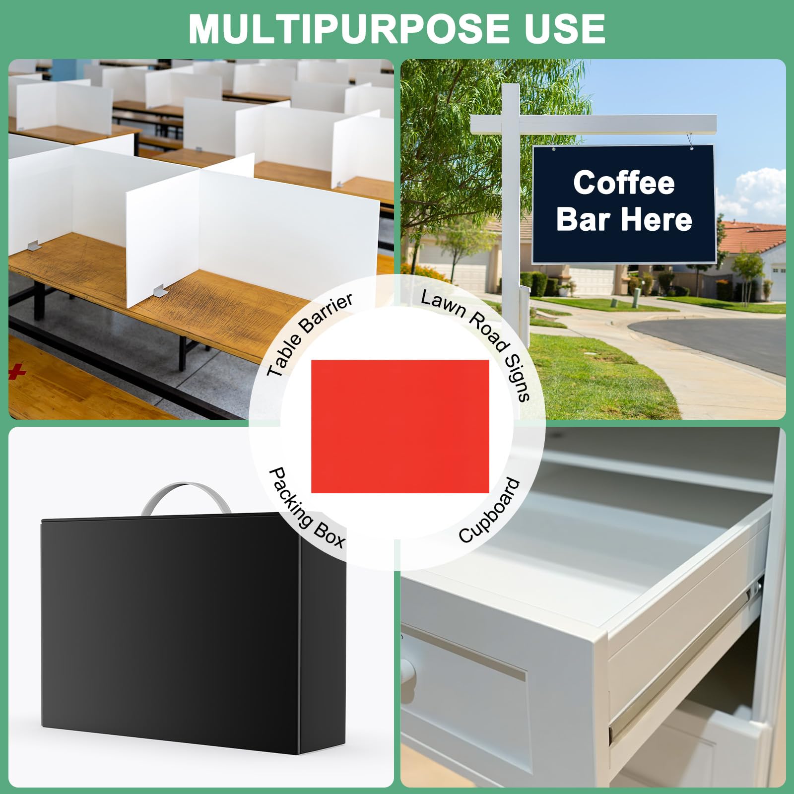 Corrugated Plastic Sheets - 6 Pack for Signs & Projects -7 Corrugated Plastic Sheets - 6 Pack for Signs & Projects -7