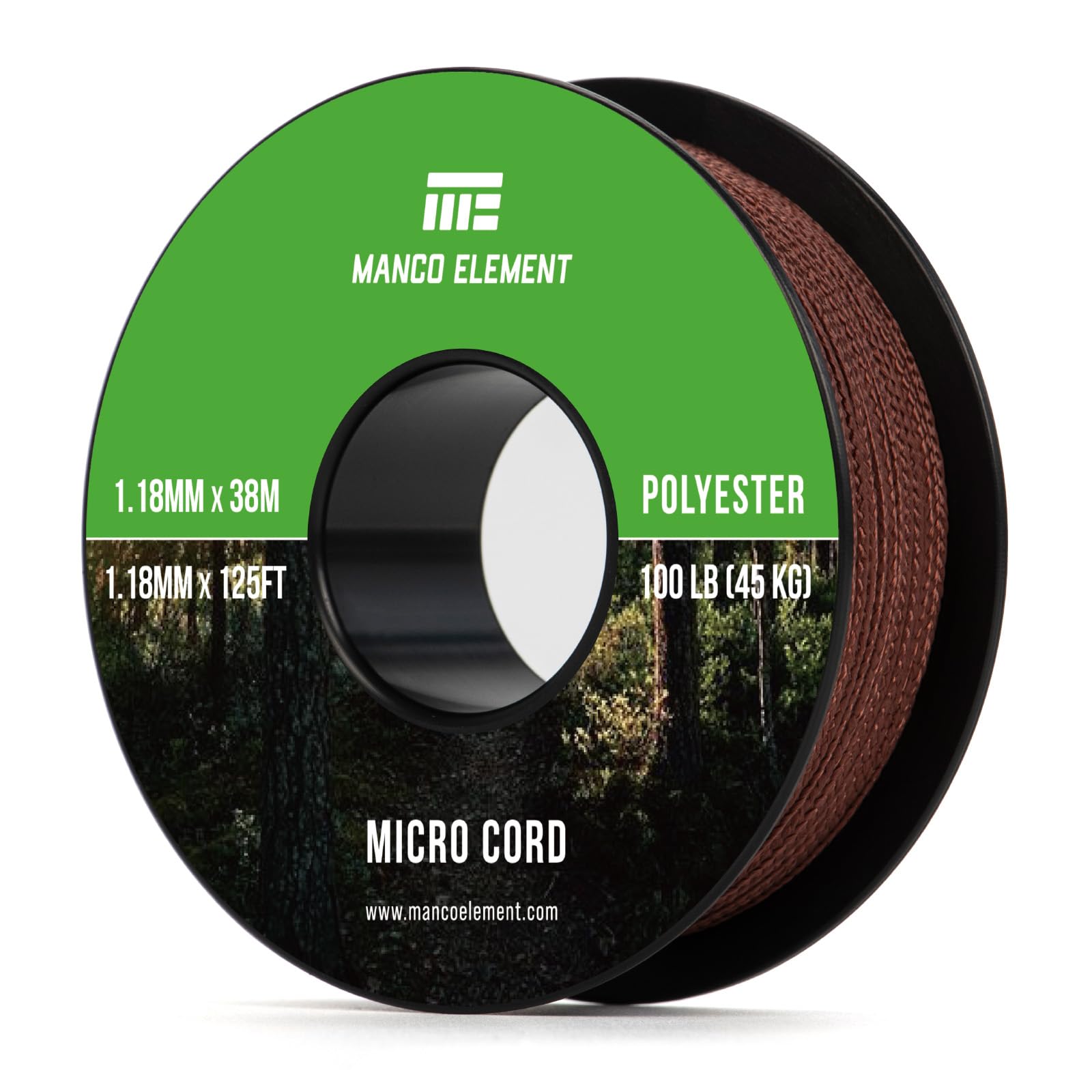Manco Element Micro Paracord 1.18mm x 38m Micro Cord Thin Braided Rope — image 1