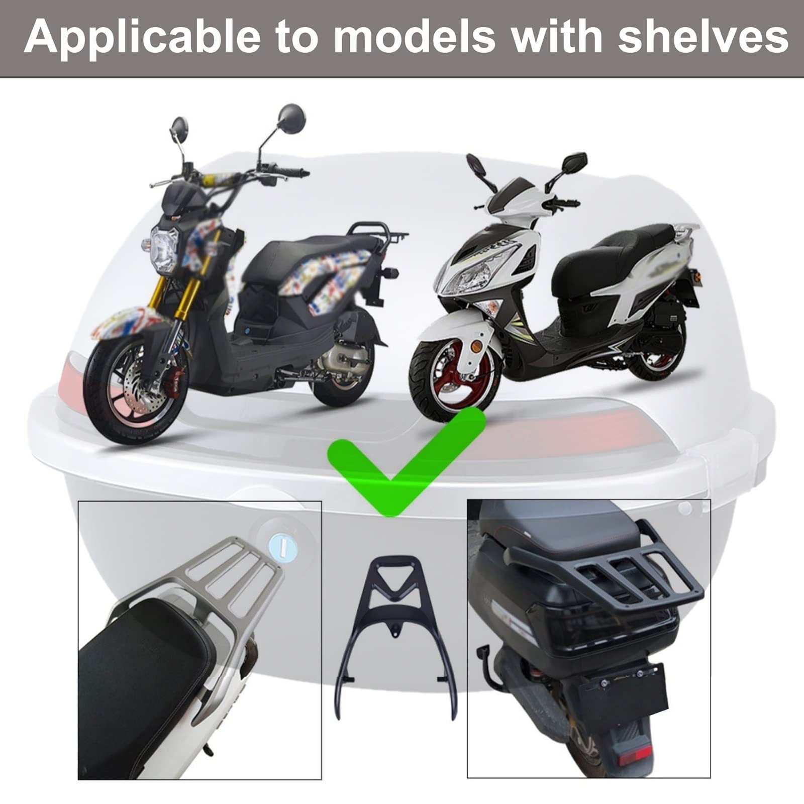 Kufer bagażnika motocyklowego, uniwersalne kufry motocyklowe o dużej pojemności, duże kuferki motocyklowe turystyczne, z blokadą antykradzieżową, do przechowywania bagażu na kask sklepowy (kolor: ró