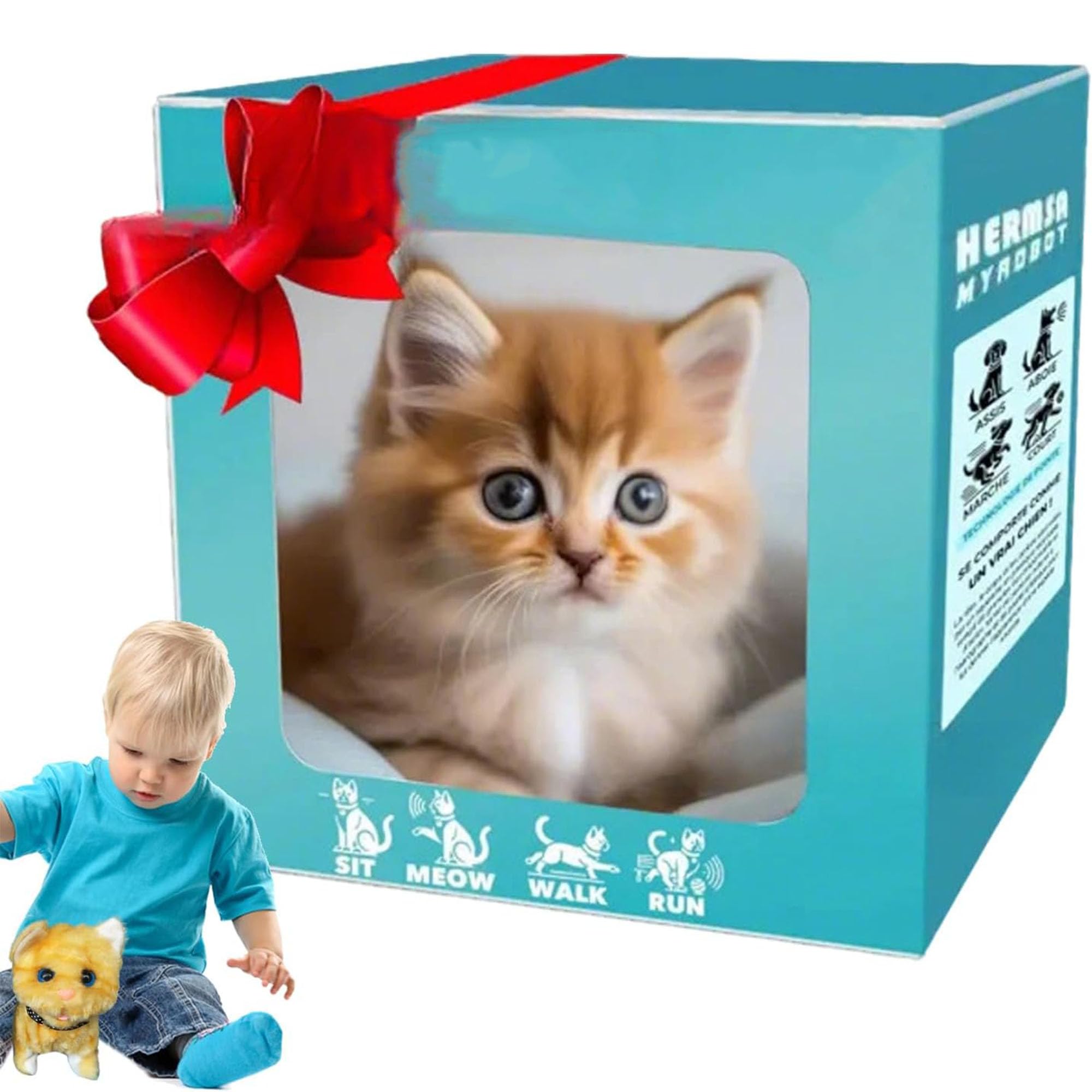 2026 Nuovo Gatto Robot, Nicoo - Il Mio Realistico, Robotcat Che Si Comporta Come Un Vero Gatto, Camminando e Abbaiando Coda