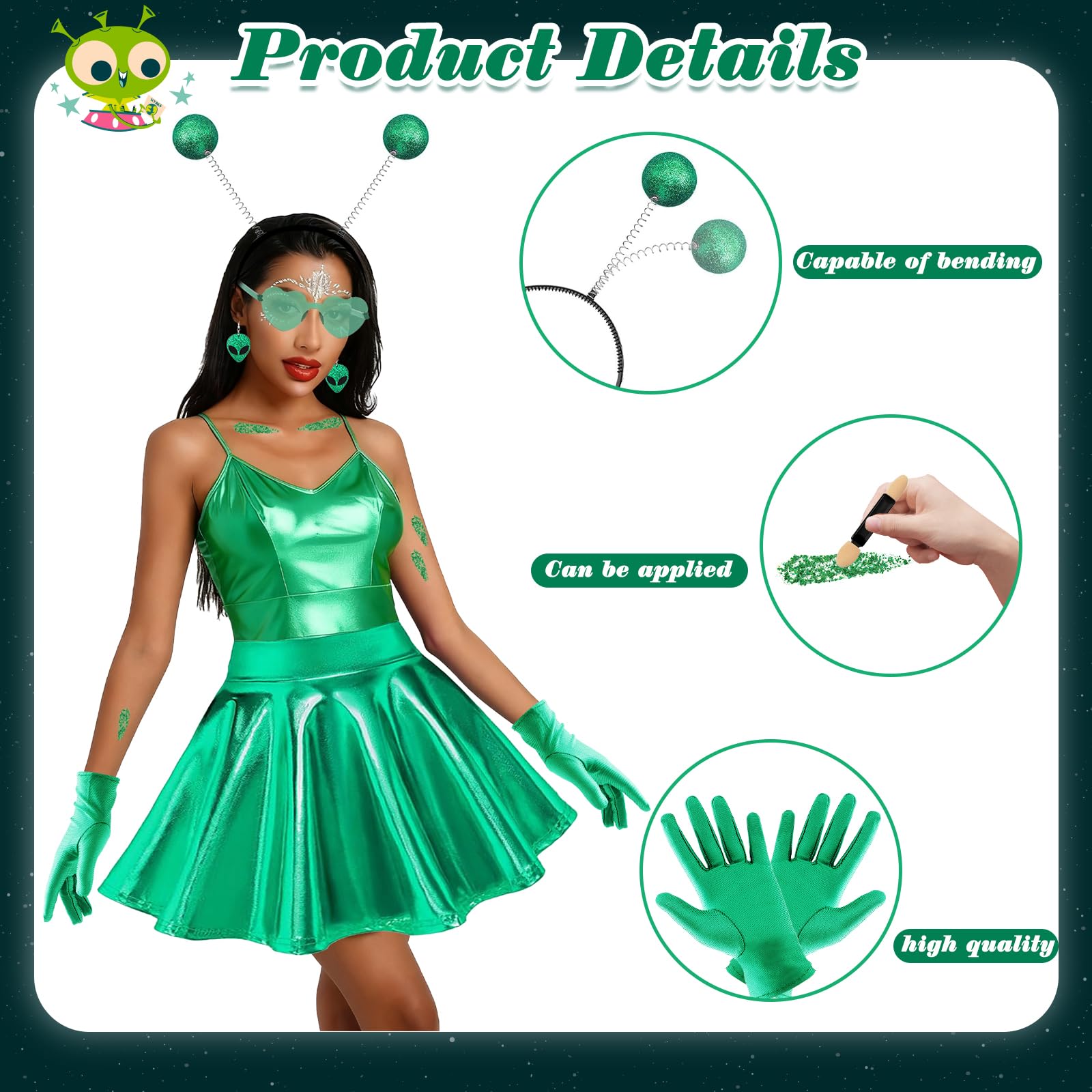 KMLGY 6 PCS Alien Costume Accessories for Adults - Image 4