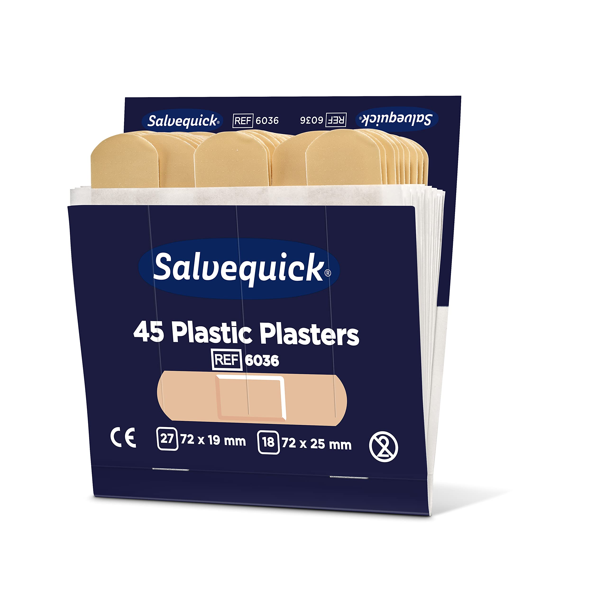 Salvequick ® | Cerotti Plastica| Alta qualità, facili da applicare, flessibili e comodi da usare | Cerotti Anallergici testati | 270 cerotti per scatola