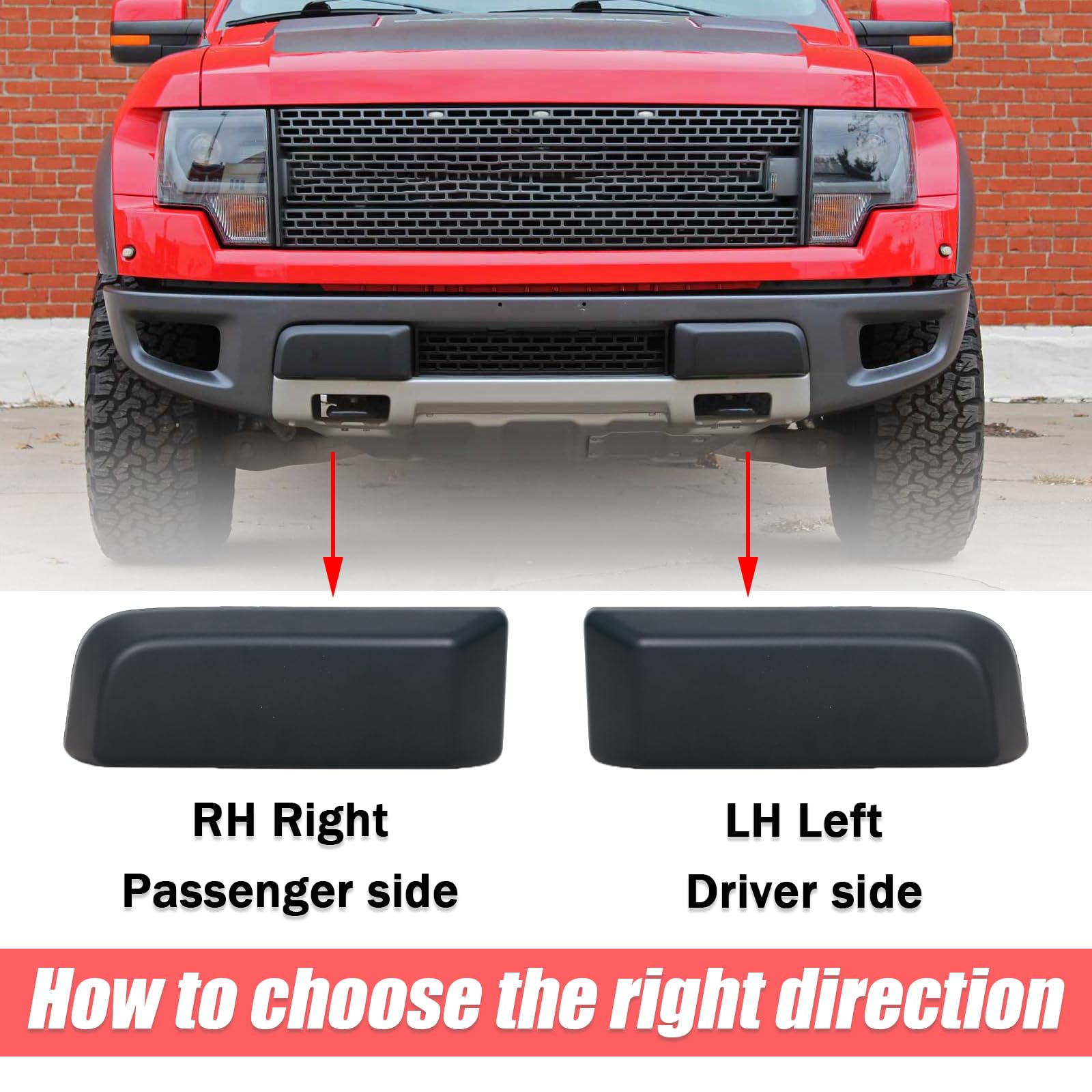 Front Bumper Cover Front Bumper Guard Pads / Inserts For 2009-2014 Ford F-150 - Pair (Left & Right) 2019 Ford F150 Front Bumper Parts - Foto 3