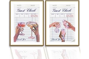 Retro Trendy Guest Check Wall Art Decor