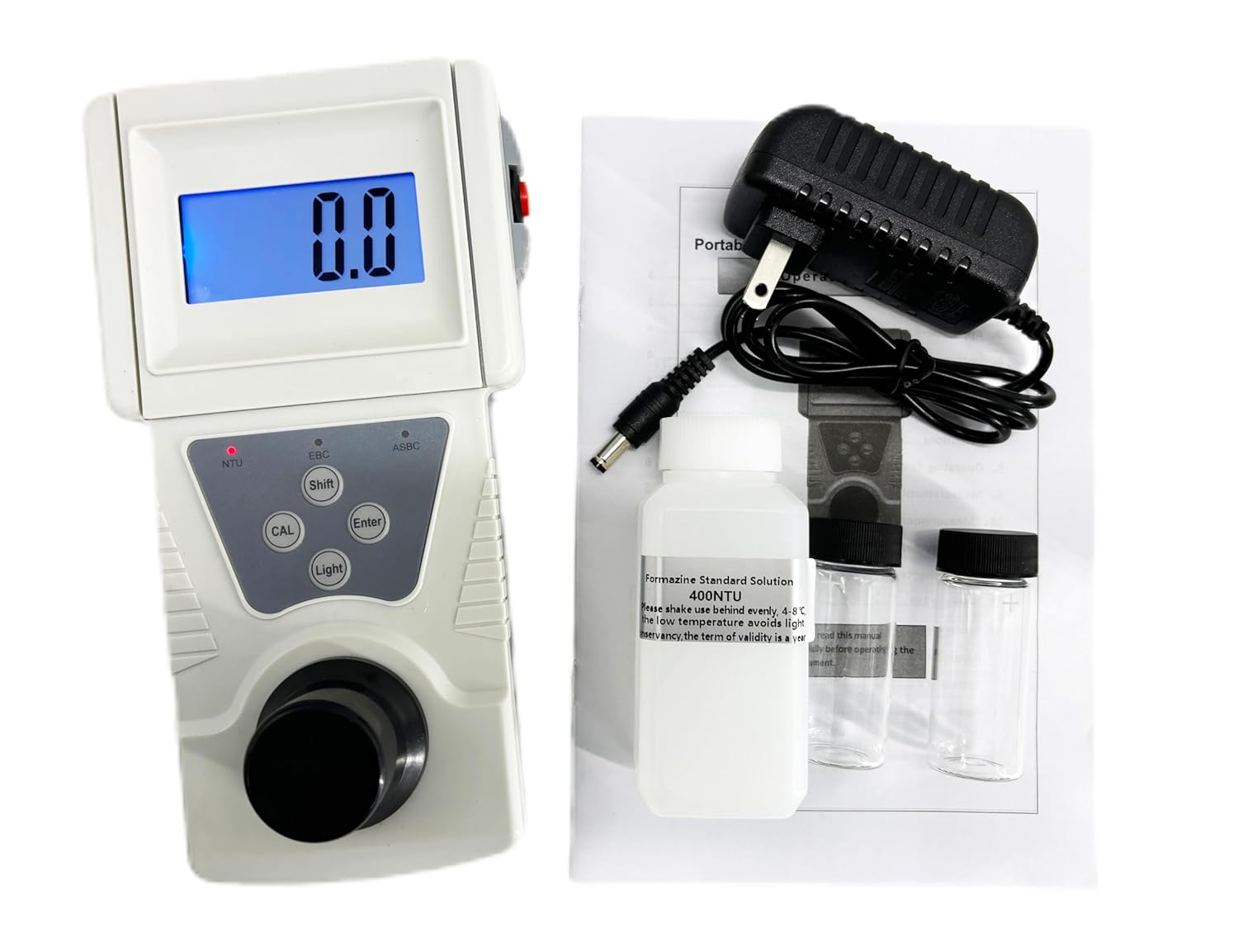 Laboratory Turbidimeter Water Turbidity Meter Turbidity Testing Equipment with Formazine Standard Turbidity Solution Range 0 to 200 NTU Minimum Indication 0.1 NTU