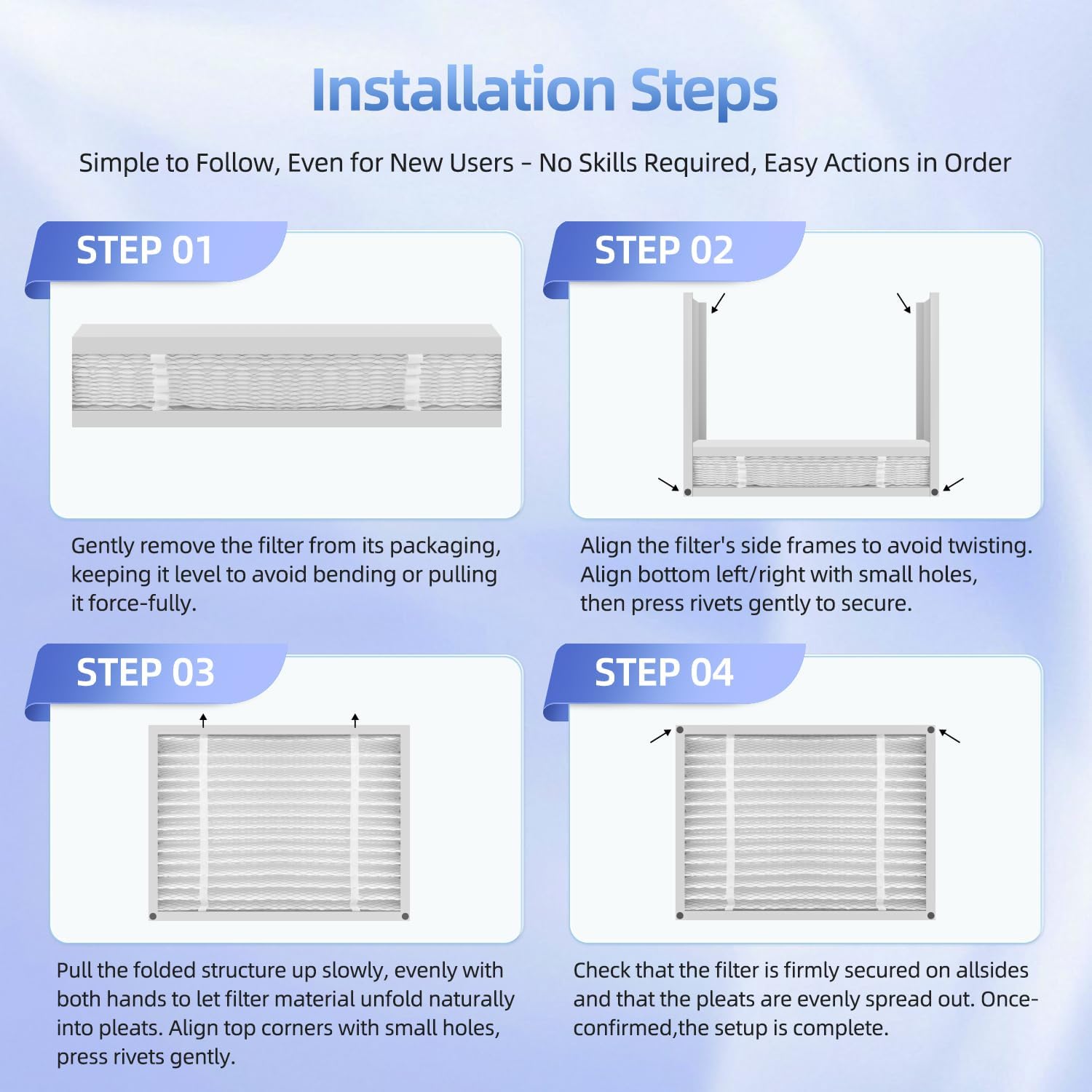 FLRQB5AH18M11 QuikBox MERV 11 Air Replacement Filter Compatible with Trane FLRQB5AH18M11,AH Dedicated 17.67"x 20"x 4.7"(1-PACK)