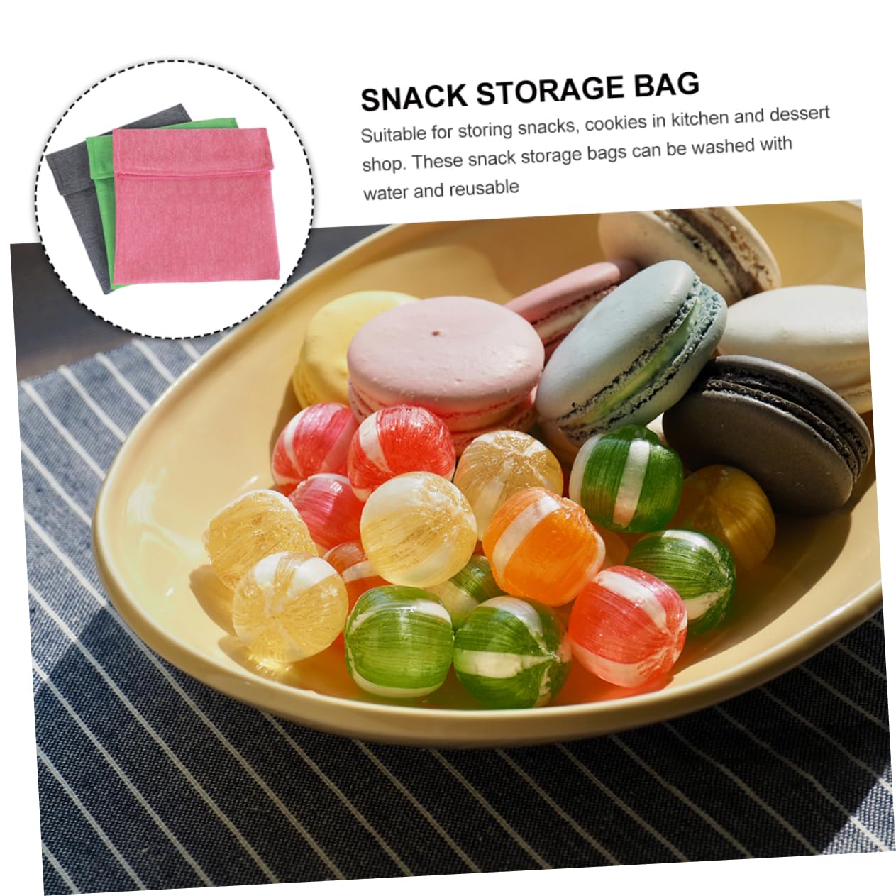 FRCOLOR 2juegos Reutilizables para Snacks Almacenamiento De Comida Lavable Verde Rosa para Cocina y Merienda Infantil