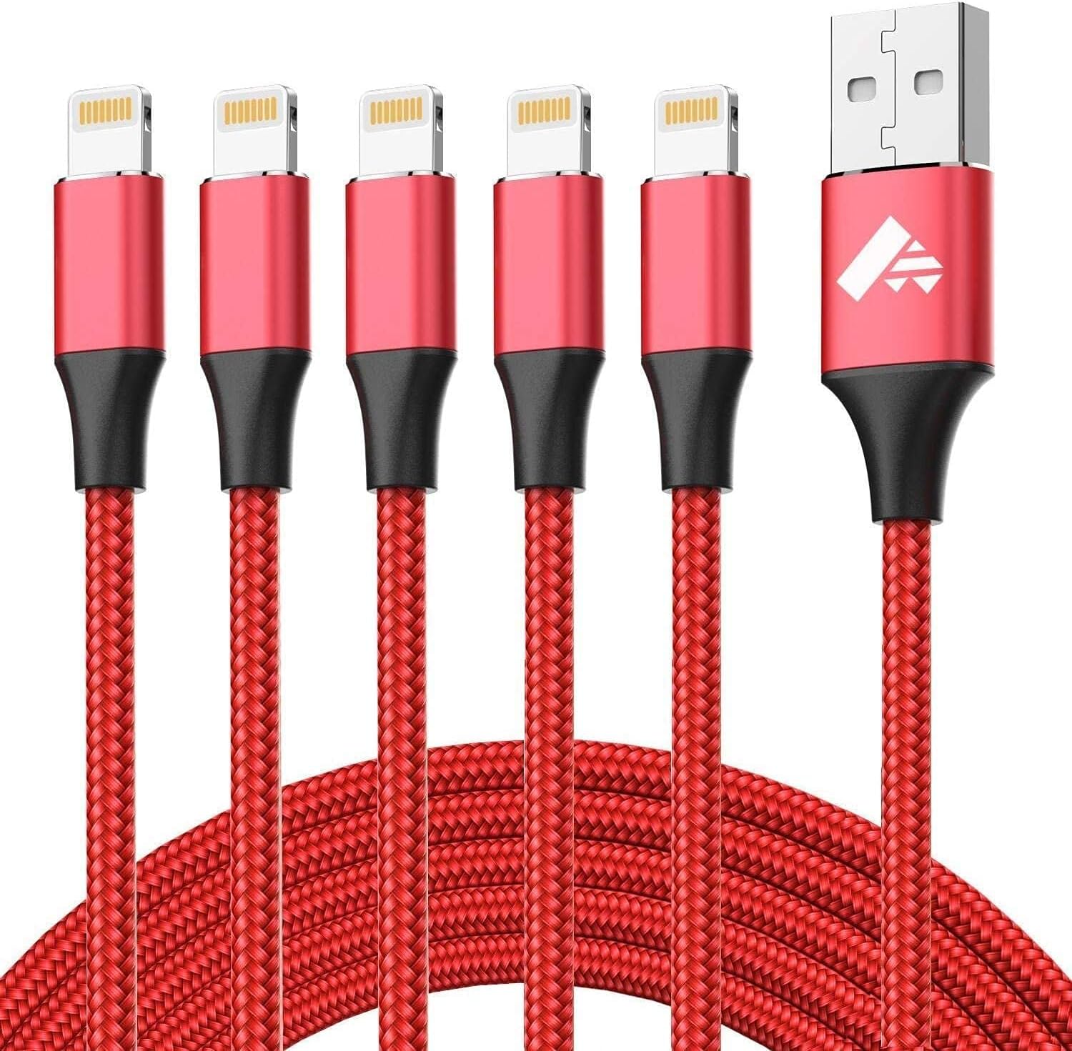 Cable Charger Cord Nylon Braided USB Charging Cable【5Pack 6/5/5/3/3FT】