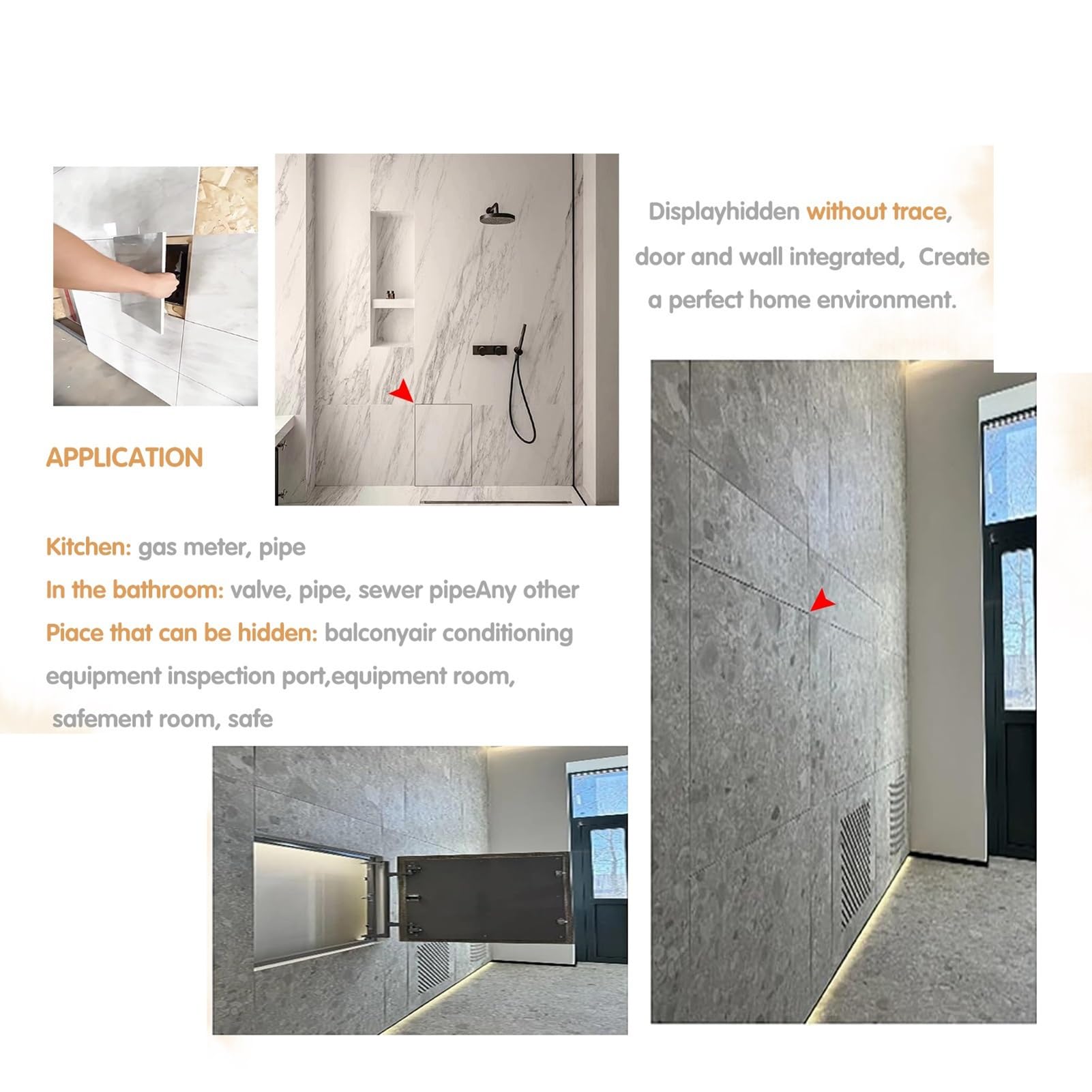 Sanitär-Zugangsplatte, langlebige und abnehmbare Abdeckung für Wartung und Auslaufschutz im Badezimmer/Hauswirtschaftsraum