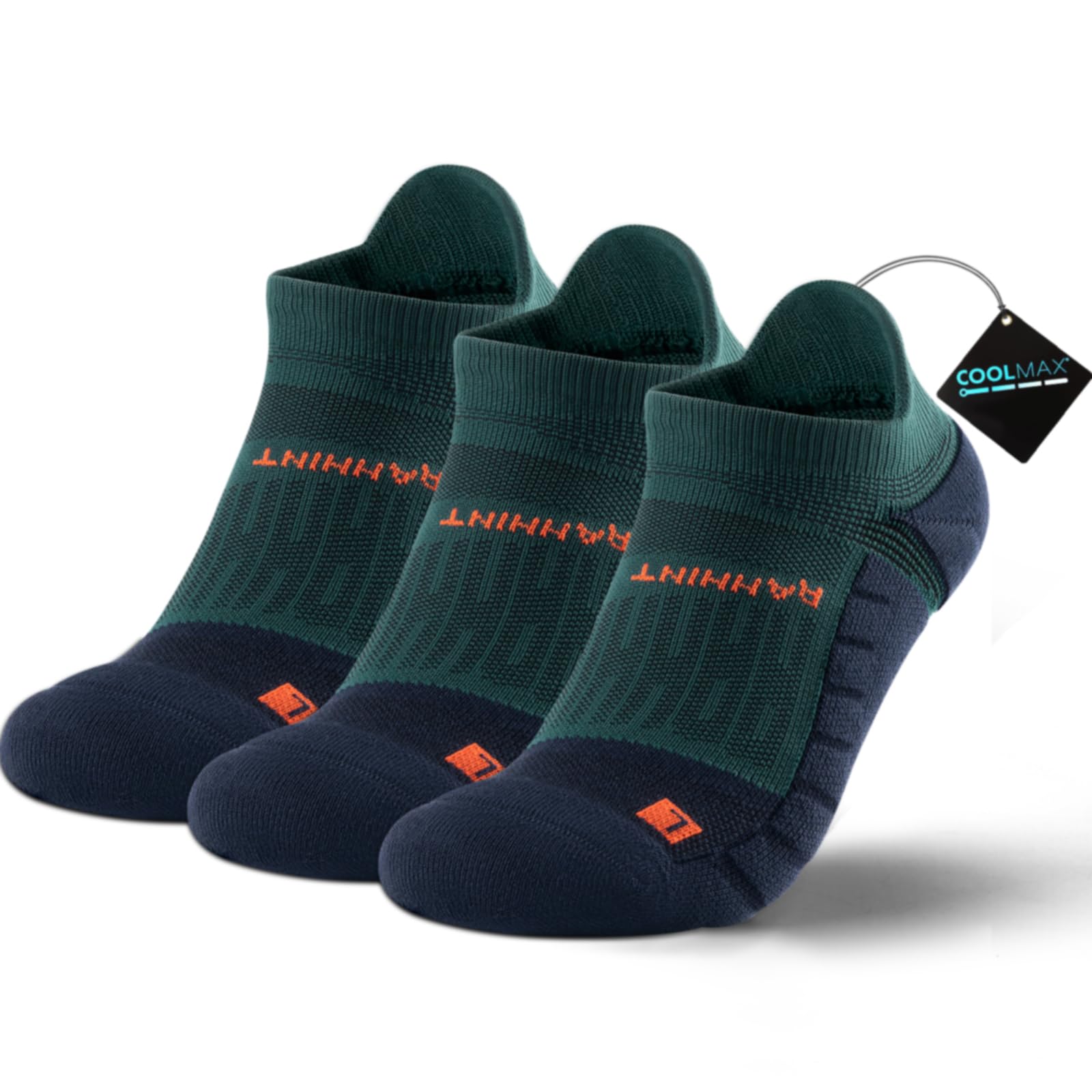 Rahhint Coolmax 3 Pack Laufsocken Sneaker Socken Kurz Wandersocken Kompressionssocken Damen Herren Sportsocken Anti-Blasen-socken Running Socks Low Cut, Atmungsaktiv und Schweißableitend