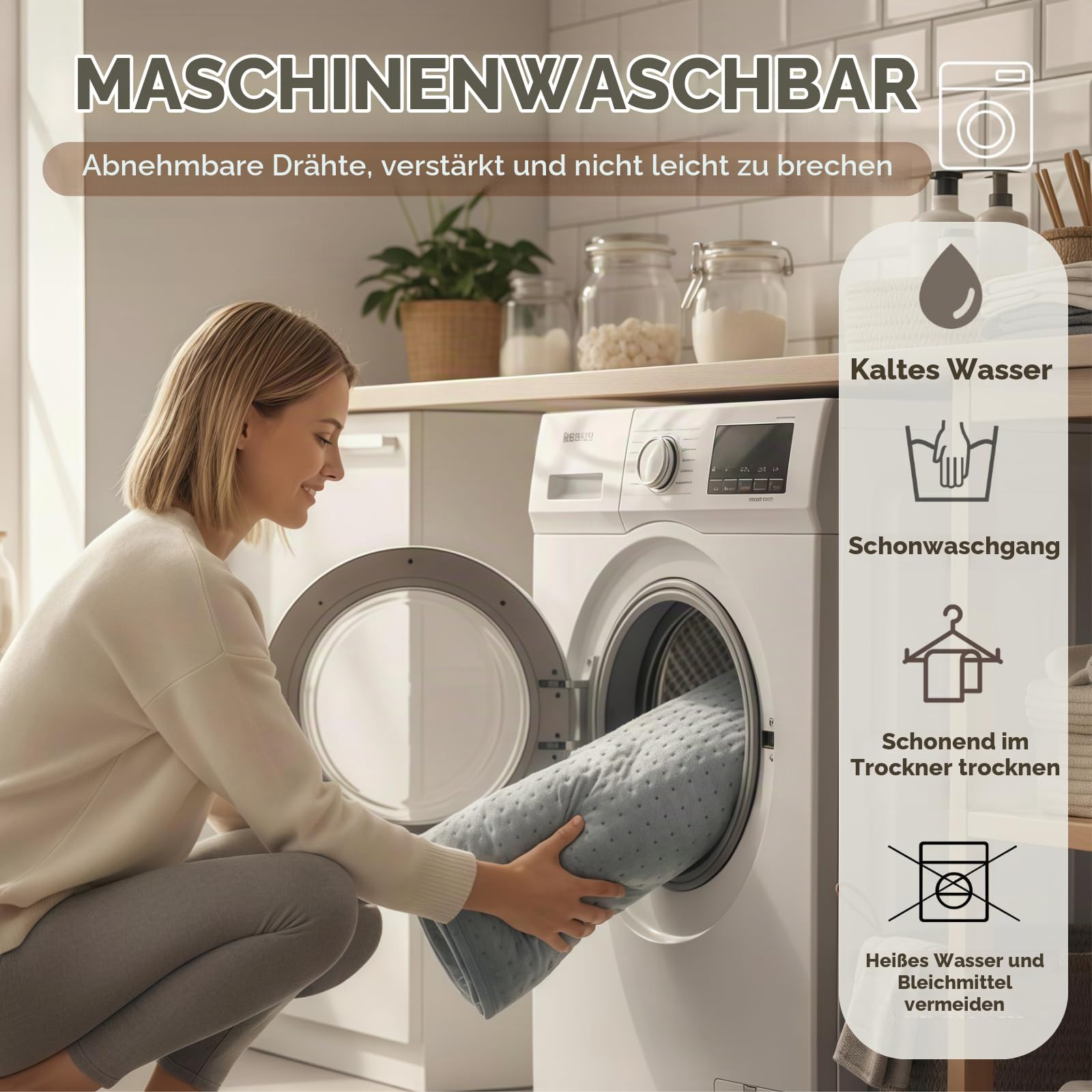 Extra Großes Heizkissen 100x50cm XXL - Elektrische Wärmematte mit 10 Temperaturstufen & Timer, Weicher Flanell für Rücken Schulter Nacken, Abschaltautomatik & Waschbar