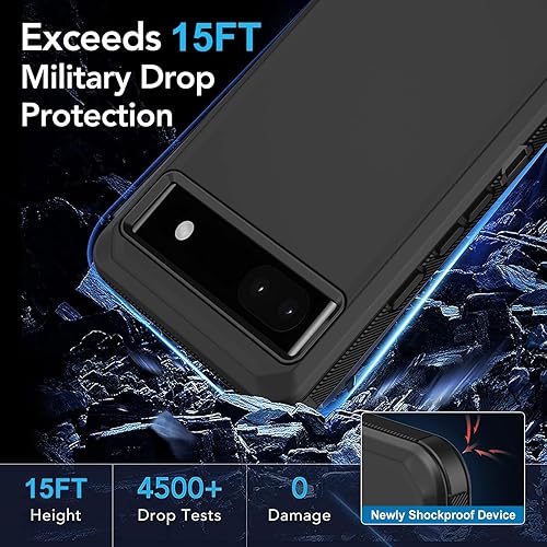 Miniatura 5 de Aimoll-88 Funda para Google Pixel 6A, con protector de pantalla integrado, protección resistente contra caídas, cuerpo completo, a prueba de golpes,