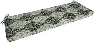 Blazing Needles Outdoor Bench Cushion, 57" x 19", Lakat Mineral, 1 Count